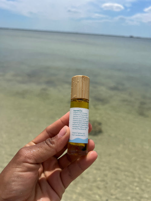 Taher's Organic Jumbo Vanilla Tallow Infused Lip Oil